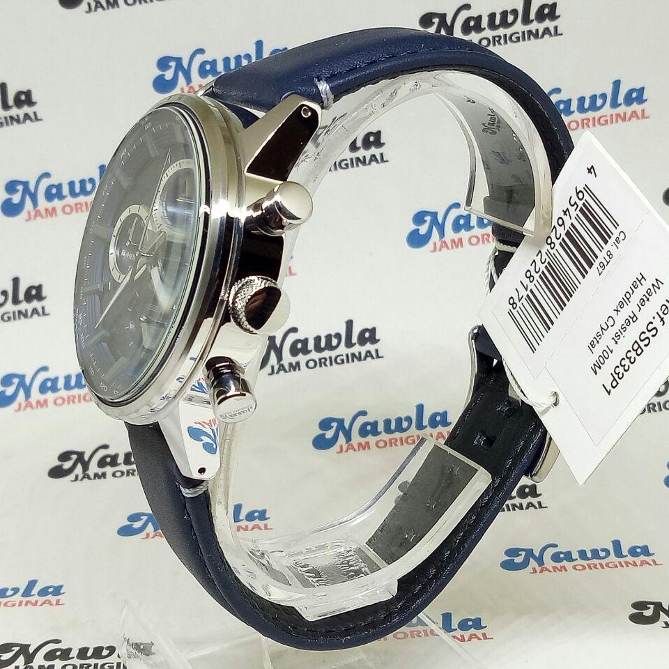 Seiko Quartz SSB333P1 Chronograph Blue Dial - Jam Tangan Pria SSB333