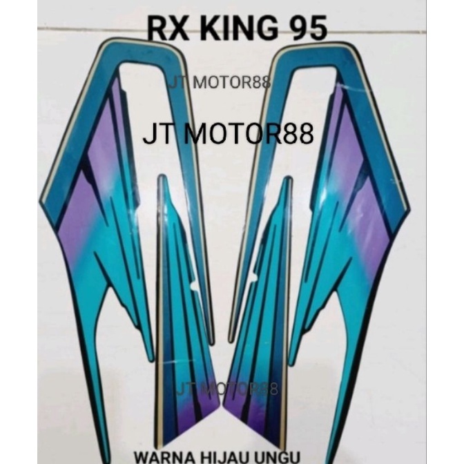 LIS BODY STIKER RX KING TAHUN 1995 WARNA HIJAU UNGU