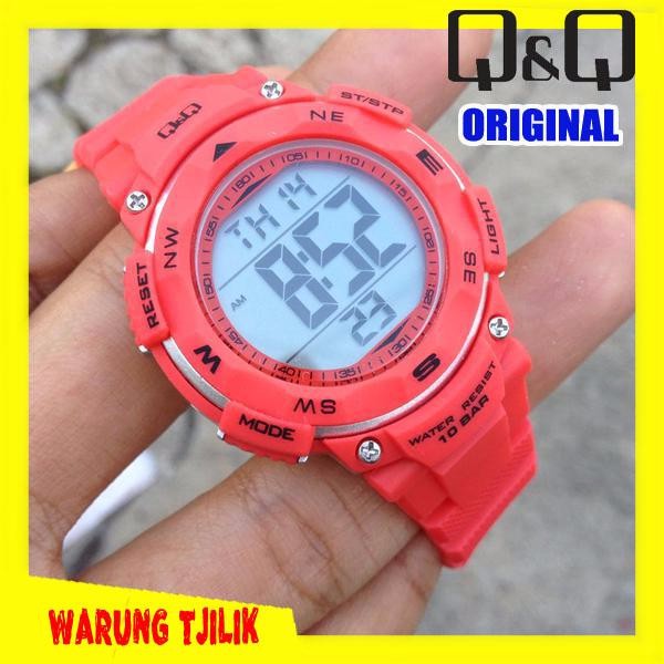 jam tangan anak wanita cewek   QQ, QandQ, Q & Q, QnQ digital M149 M 149 ORANGE ORIGINAL