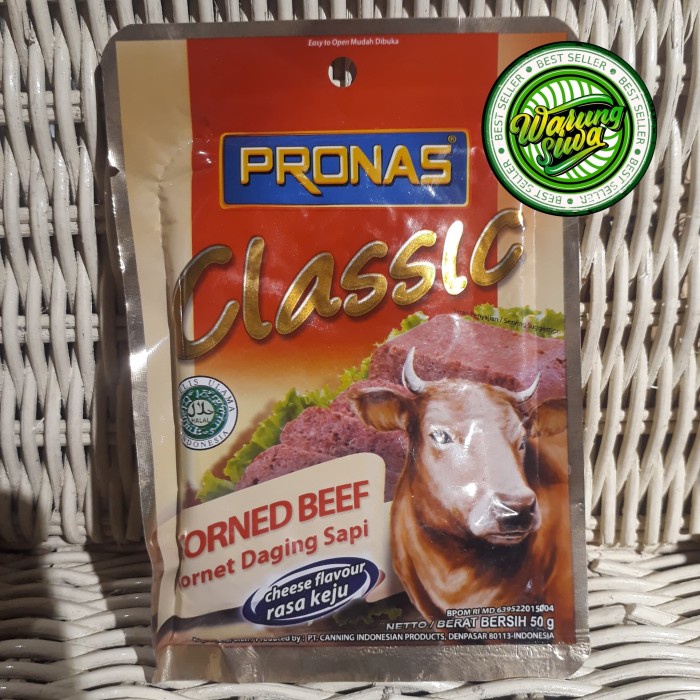 

pronas corned beef cheese flavour - cornet daging sapi rasa keju 50 gr