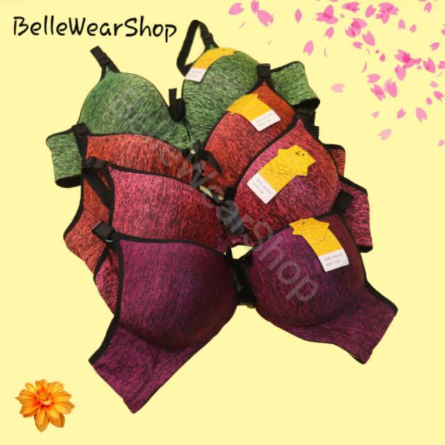 Bh/Bra BellerWear Fashion Wanita motif loreng2 Cup Ful (C) Tanpa kawat AA379