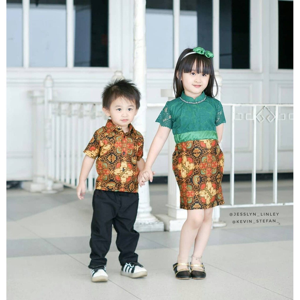 ethnickidswear dress brokat anak baju couple family set ...