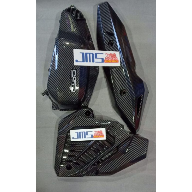 cover tutup carbon paket filter hawa dan radiator plus knalpot vario 125/150 led new 2018 dan 2020 Zoro set