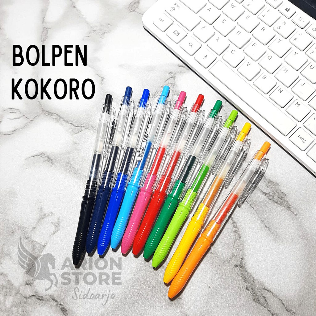 

[ARION STORE] Ballpoint Kokoro Warna Perbiji / Kokoro Warna set 6 & set 4 / Kokoro murah [PCS]