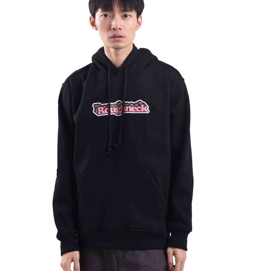 ♤ Roughneck H122 Black Happy Rainbow Hoodie ⅍