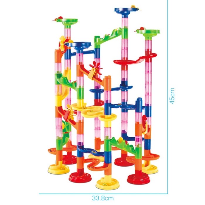 Mainan Marble Run 105 pcs DIY Susun Seluncur Mainan Edukasi Kado Anak Bayi