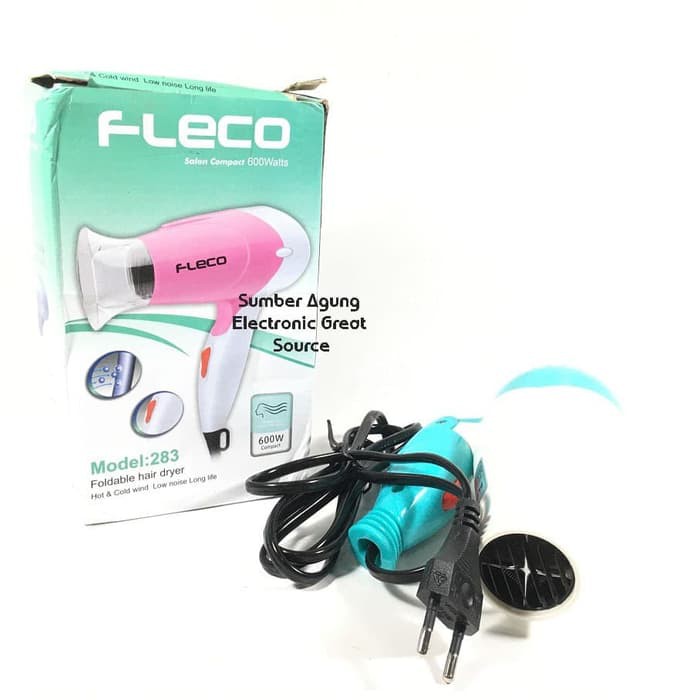 Hair Dryer Lipat Portable Travel Fleco 283 Pengering Rambut Untuk Trav