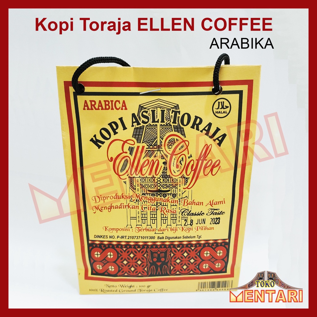 

Kopi Toraja Arabika 100 Gr - Ellen Coffee