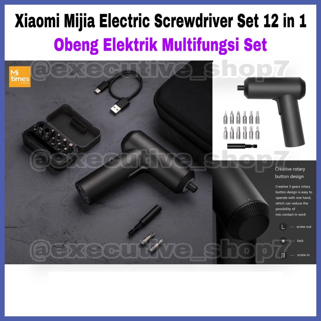 Mijia Electric Screwdriver Set 12 in 1 - Obeng Elektrik Multifungsi