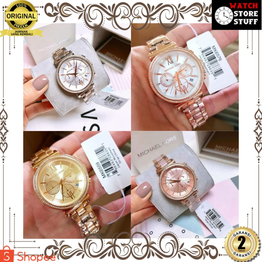 JAM TANGAN PRIA WANITA | RANTAI | KULIT | KARET | MURAH | FASHION MICHAEL KORS MK6558 MK6576 MK6559 