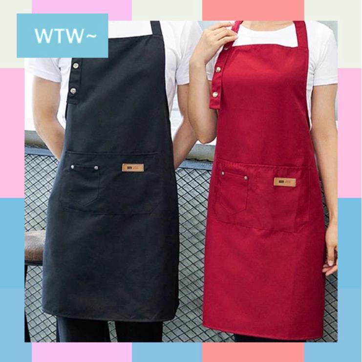 Apron Waterproof Celemek Masak Dapur Pria Wanita Chef Pelayan Cafe waiter Original Handmade