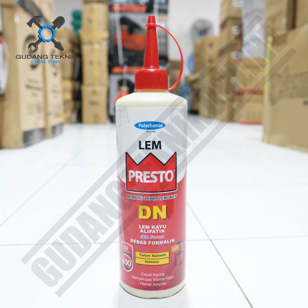 Lem Kayu Putih PRESTO DN 600 Gram / Lem Multiplek Mebel Furniture Kuat Rekat Tukang Kayu Woodworker