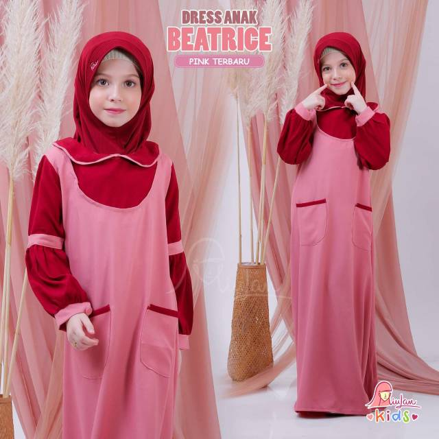 Gamis Miulan Anak Dress Beatrice Kids Couple Terbaru