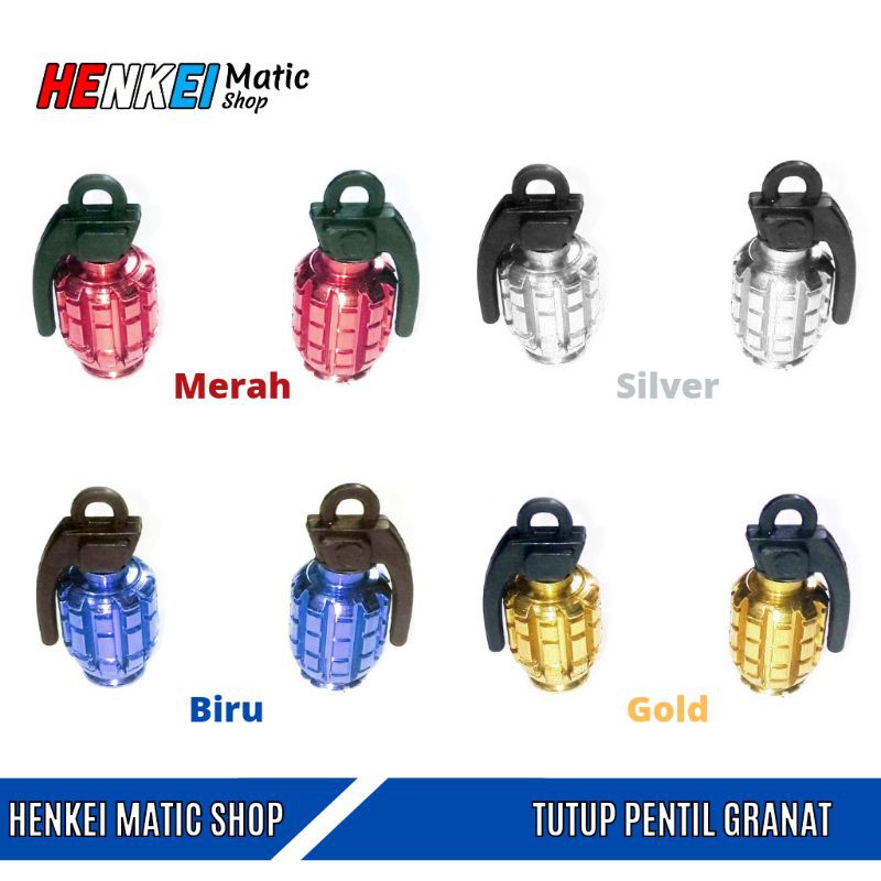 Tutup Pentil Ban Mobil Model Granat Bisa Untuk Sepeda Motor Variasi