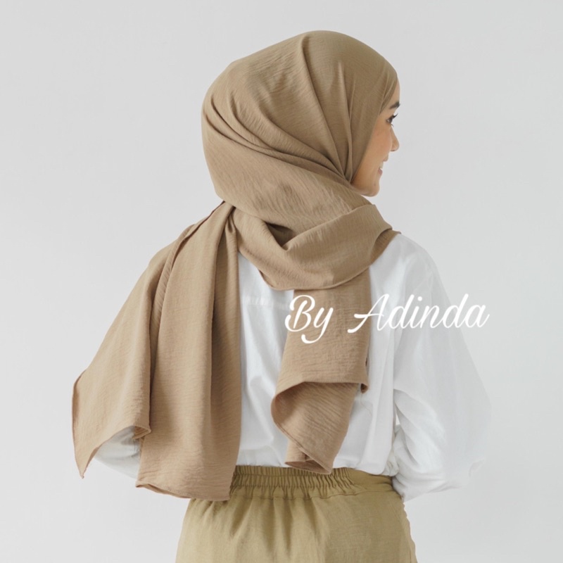 𝐁𝐘 𝐀𝐃𝐈𝐍𝐃𝐀 Pashmina Airflow anti kusut curved Pasmina Hijab high quality