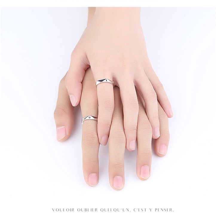 Cincin couple-Sun and Moon cincin pasangan cincin titanium Original Arctic Deer