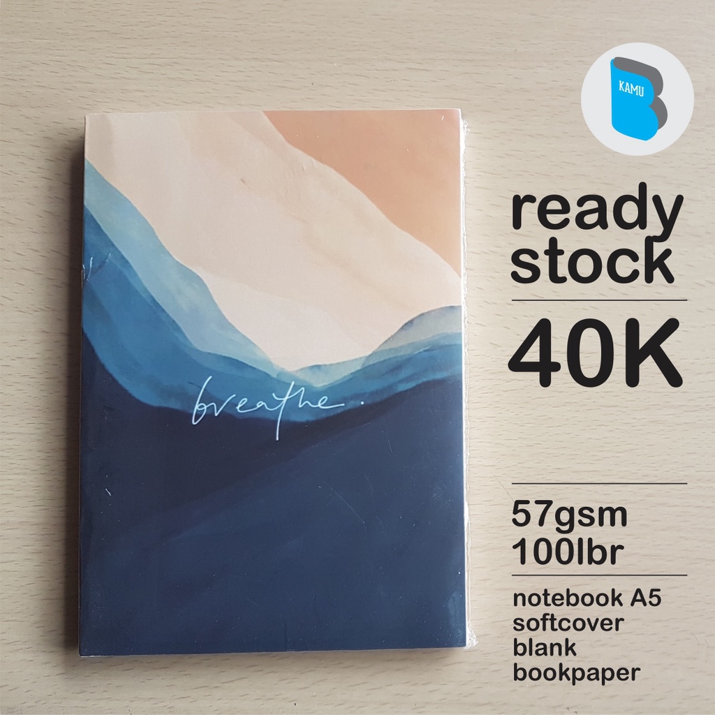 

[57/72/90 gsm] A5 Notebook Buku Catatan Diary Jurnal Bookpaper - Breathe Blue