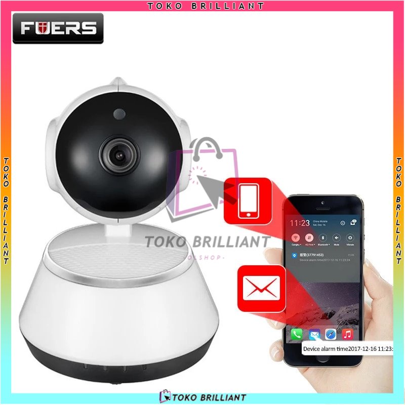 𝘽𝙞𝙨𝙖 𝘽𝙖𝙮𝙖𝙧 𝘿𝙞𝙩𝙚𝙢𝙥𝙖𝙩 - Head Monitoring Camera (White) Wireless Wifi Smart Shaking - intl / Suport V380 Pro / WIFI Smart Net Camera