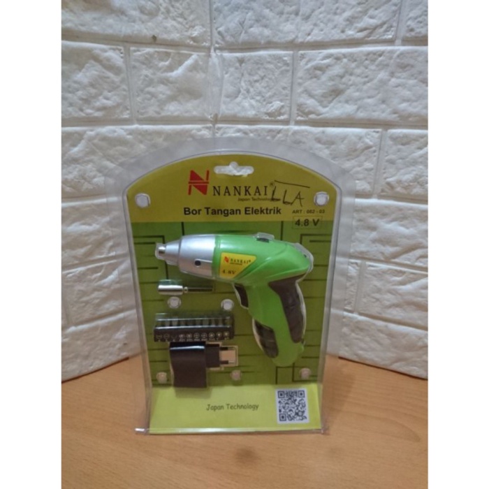 BOR TANGAN NANKAI ELEKTRIK BATERAI CHARGE CORDLESS 4.8V