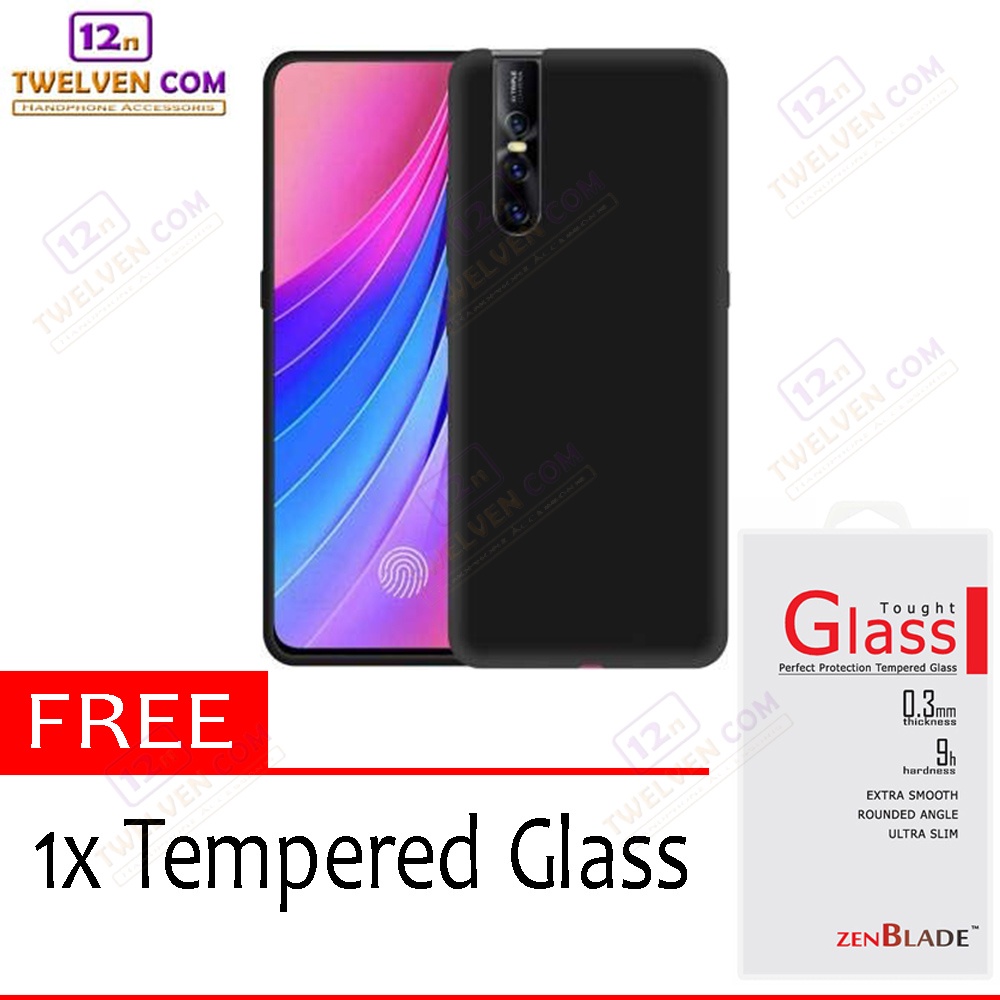 [FLASH SALE] Case Slim Matte Softcase Vivo V15 Pro - Free Tempered Glass