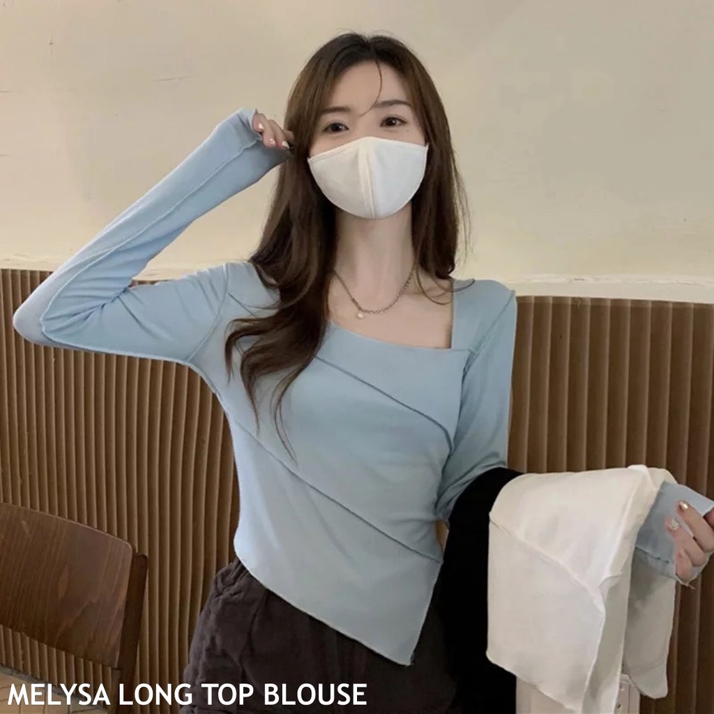 Melysa long top blouse - Thejanclothes