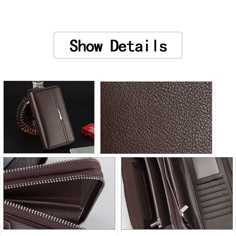 DOMPET DOUBLE ZIPPER/ DOMPET KULIT PRIA/WANITA BESAR BAELLERY IMPORT ORIGINAL