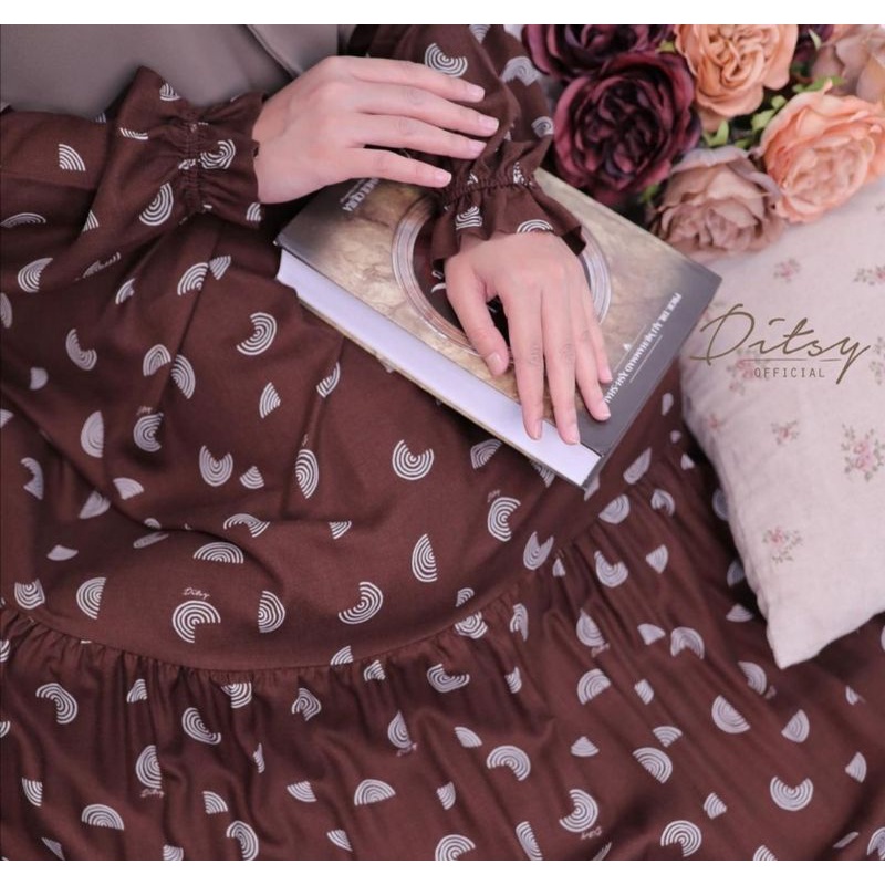 DASTER GAMIS DITSY VERDANT CHOCO NIGHTGOWN SIZE S TERMURAH EDISI JULI 2022