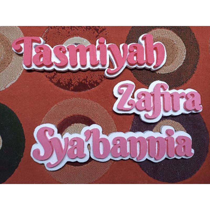 Nama huruf sterofoam/ gabus harga per huruf uk. 10cm