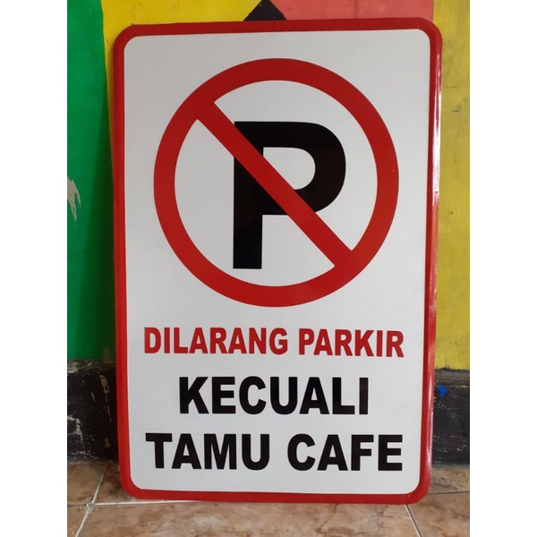 rambu AREA PARKIR costum ukuran/nama