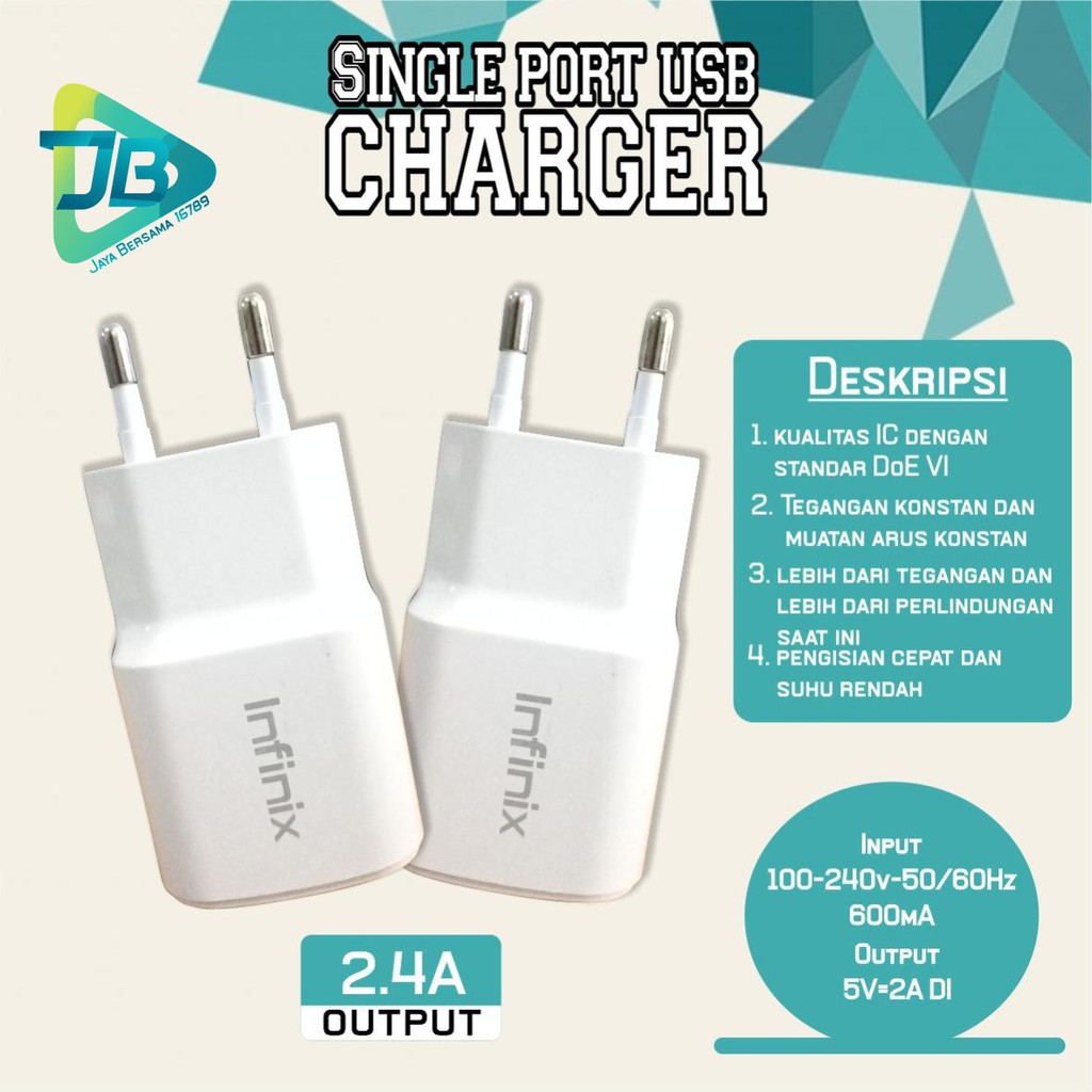 Charger Infinix 9V -2A Original Fast Charging  Kabel Micro USB note 7 Note 8 hot 9 8 10 play JB4766