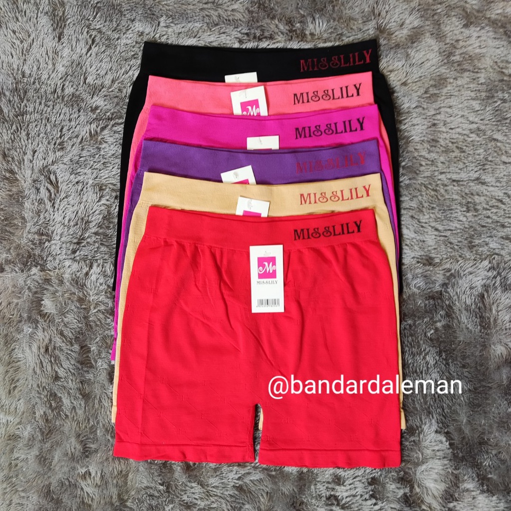 COD CD Rajut Wanita / Celana Dalam Boxer Wanita Misslily Rajut Original Premium