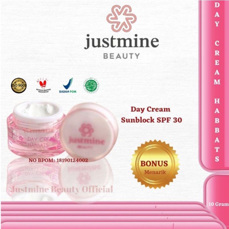 CREAM SIANG (DAY CREAM)JUSTMINE BEAUTY/ECERAN/SATUAN/JAWABARAT