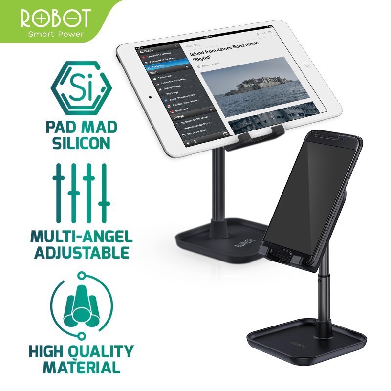 ROBOT RT-US04 Universal Phone Holder Tablet iPad iPhone Android Adjustable Tablet Desk Stand Holder ORIGINAL ROBOT