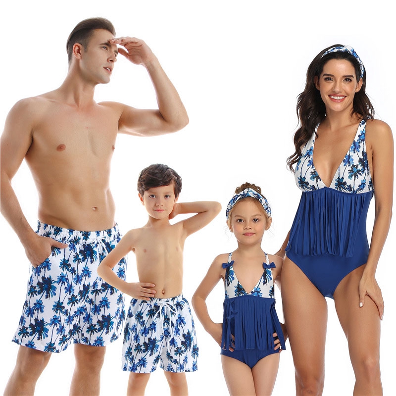 boy and girl matching swimwear