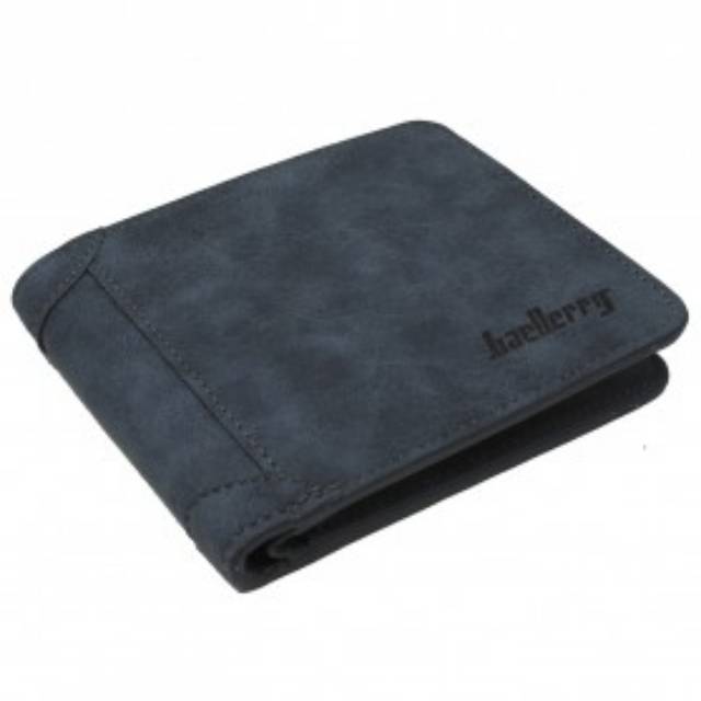 Mall Rhodey Baellerry Dompet Kulit Pria Bahan Nubuck Model Horizontal - D1166 - Brown Grey Whit