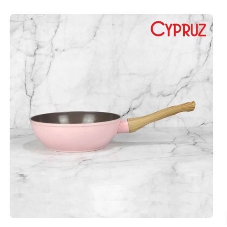 Cypruz FP-0901 Pink Fry Wok Wajan Cekung Induksi Ceramic Coating 24 cm