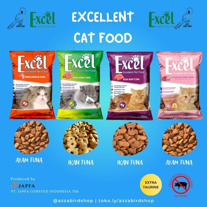 EXCEL MAKANAN KUCING 500GR