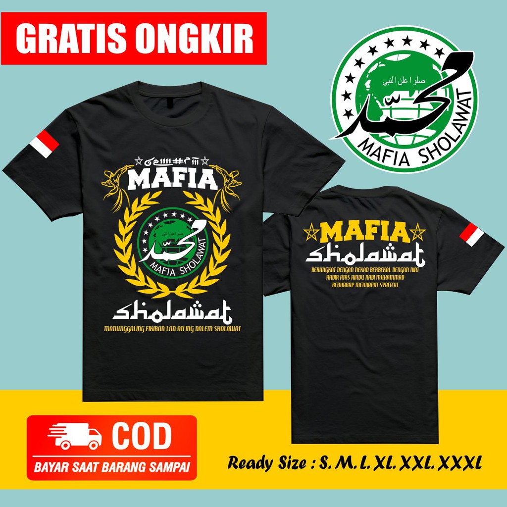 KAOS LENGAN PENDEK MAFIA SHOLAWAT - BAJU MAFISH ORIGINAL DISTRO KATUN COMBED