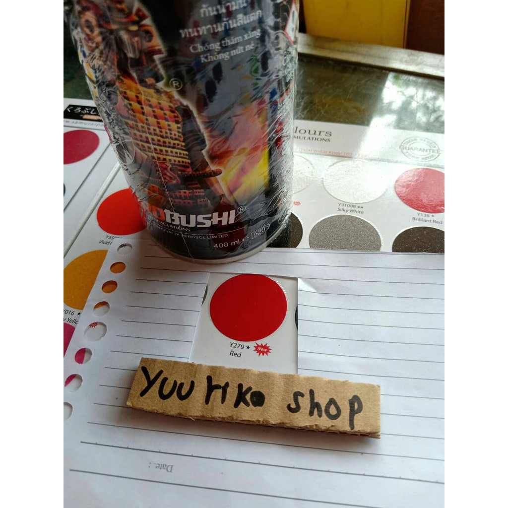 Pilok Samurai Cat Samurai Paint y279 red Pilox Cat merah