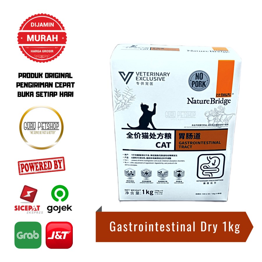 Nature Bridge Gastrointestinal Cat 1kg NB Vet Gastro Cat Dry