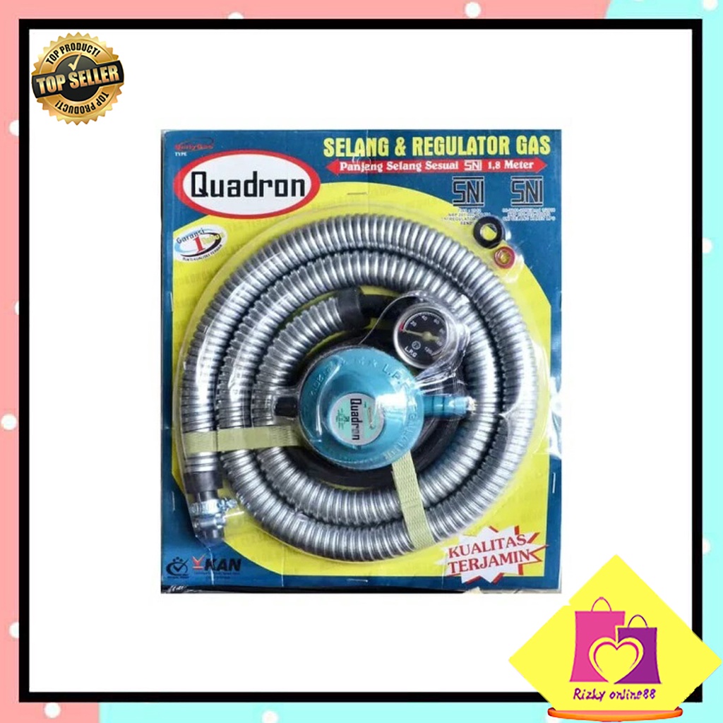 rizkyonline88 selang regulator plus meteran quadron QRQ-924E regulator set murah