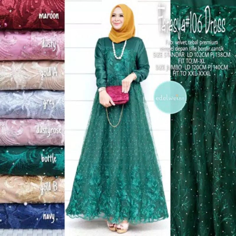 Farasya / farasya dress / dress tille / bisa seragam