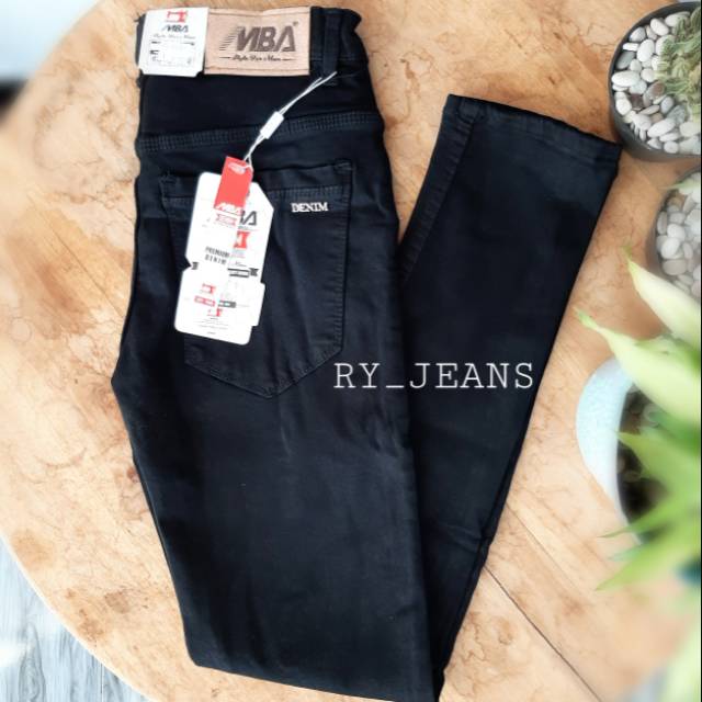 CELA JEANS PRIA  SLIMFIT JEANS CELANA PANJANG HITAM STREET MELAR