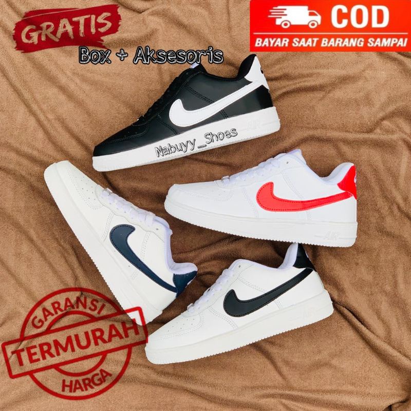 SEPATU PRIA DAN WANITA WHITE BLACK WHITE RED BLACK WHITE PUTIH NAVY NK3 A1R FORC3 1 ONE SEPATU SNEAKERS PEREMPUAN DAN LAKI LAKI SEPATU KASUAL SEPATU PENDEK SEPATU