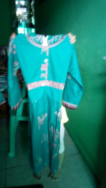 Qnunbatik Batik Keluarga/family Gamis Muslim Krisdayanti (kd) Dsr Warna Toska