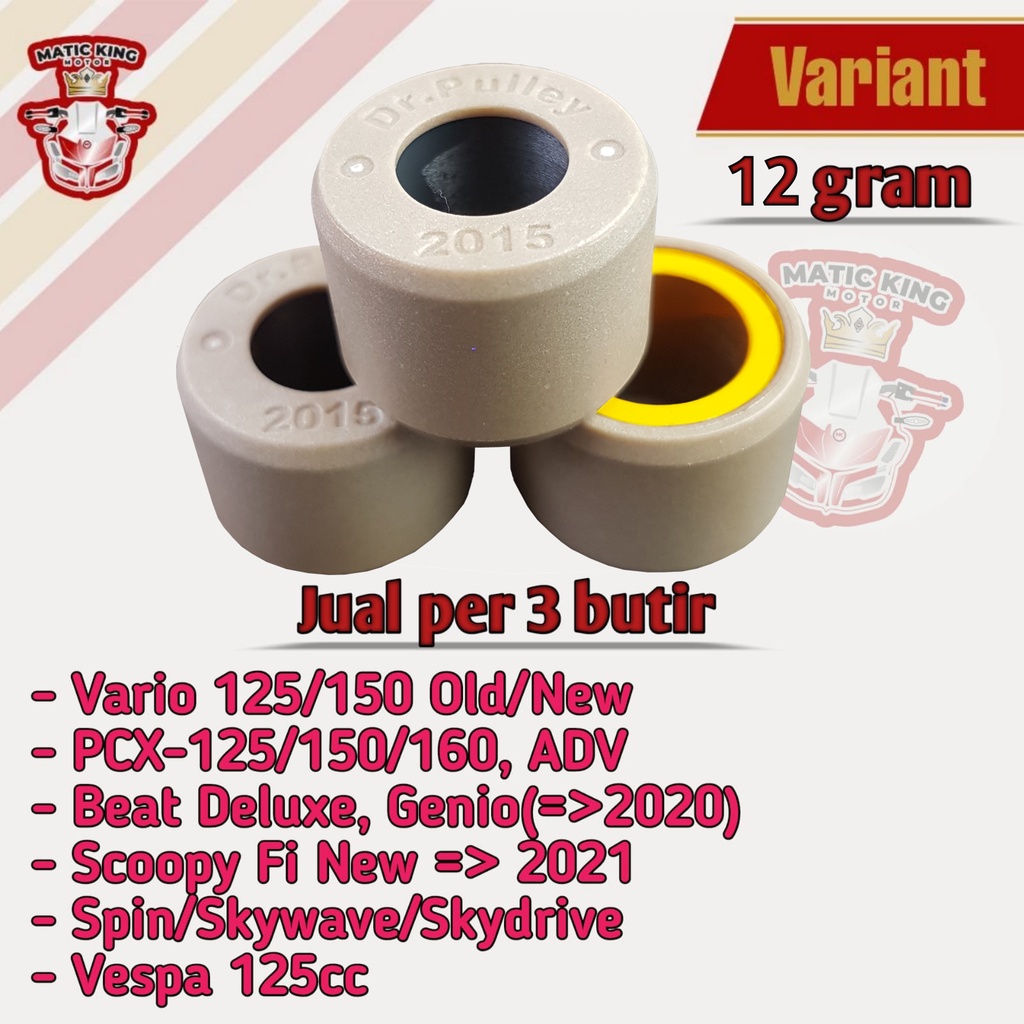 Roller vario 150 /125 ESP/ PCX ADV Genio Spin Hayate 8gr sd 20gr dr  Pulley dijual satuan / 1 pc