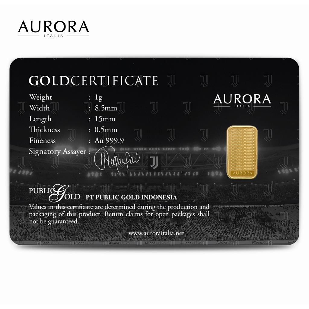 Emas Logam Mulia 1g 999.9 Juventus : Bianconeri (Limited Edition)-2