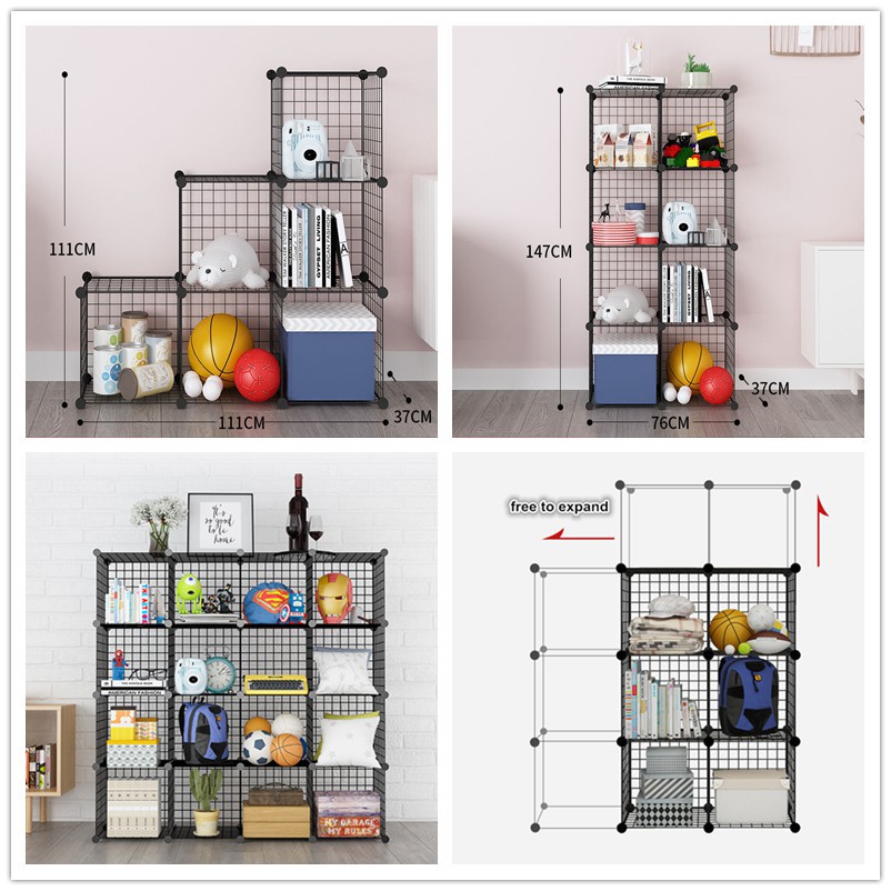 DIY Pet cage /Kandang pagar/Kandang Umbar Besi Lipat -Anjing Kelinci Kucing Hamster Kura-Kura Pagar Gratis （Palu konektor stiker tali kunci）-7