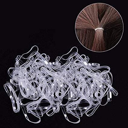 BMSH - HARGA PERBUNGKUS Isi 200Pcs Karet Ikat Rambut Jepang Transparant Bening Clear Elastis