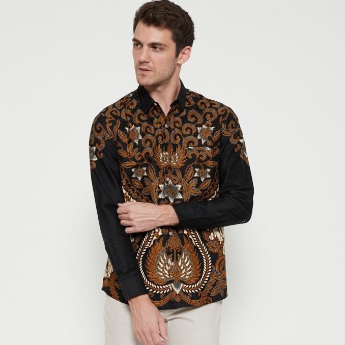 M231 Kemeja Pria Batik Panjang Hitam 1680